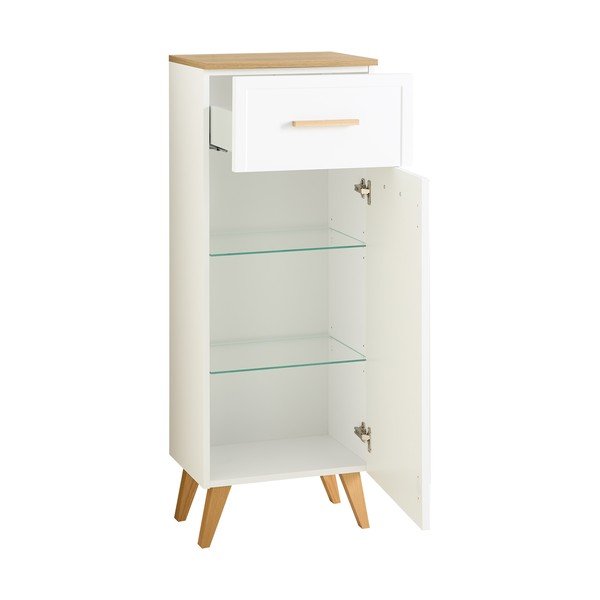 Bílá nízká/závěsná koupelnová skříňka 104x45 cm Quickset 383 – Pelipal-image-3