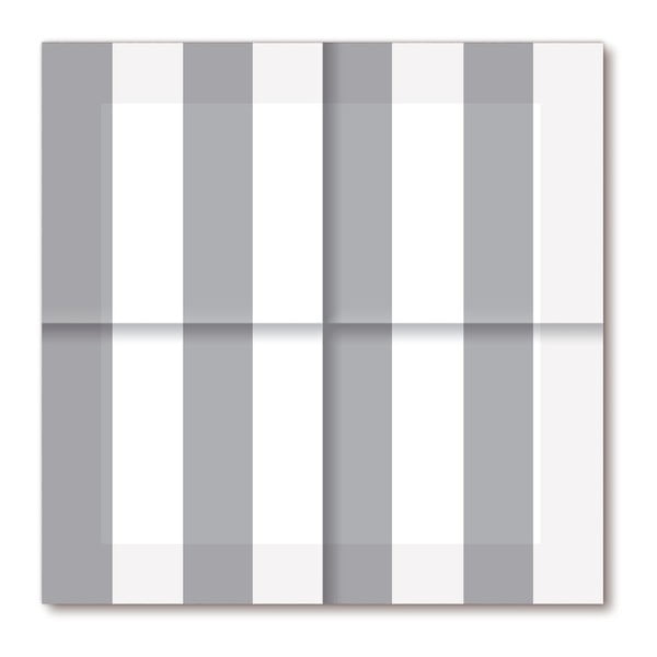 Papírové ubrousky Silver Stripes, 20 ks