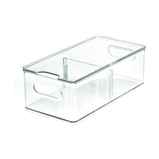 Transparentní úložný box s víkem iDesign The Home Edit, 30,5 x 15,2 cm