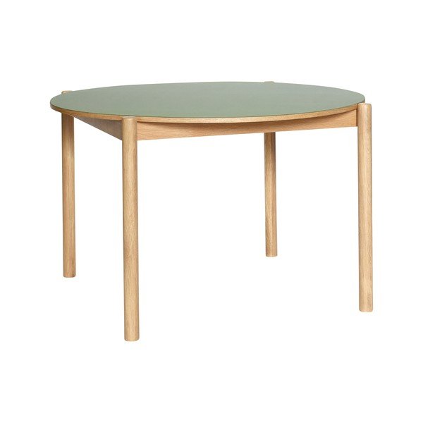 Kulatý jídelní stůl z dubového dřeva ø 115 cm Oblique – Hübsch