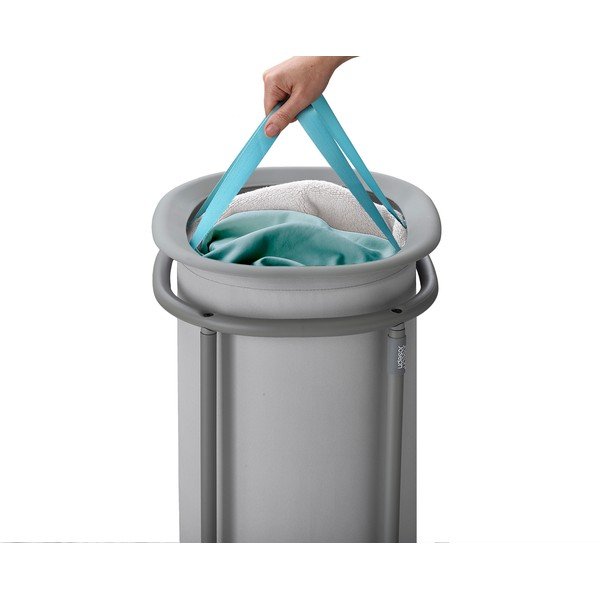 Světle šedý látkový koš na prádlo 50 l Duo – Joseph Joseph-image-3
