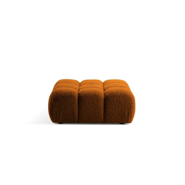 Oranžová modulární podnožka z textilie bouclé Bellis – Micadoni Home