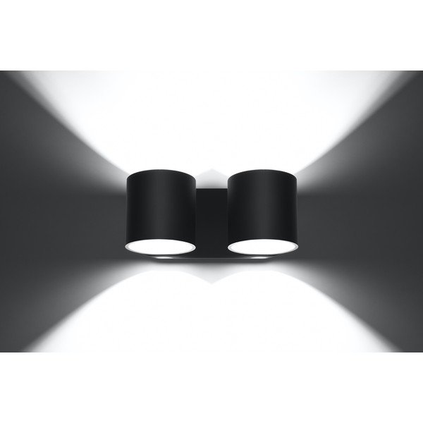 Černé nástěnné svítidlo Solux Roda-image-4