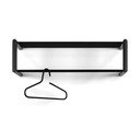 Černý kovový nástěnný věšák s poličkou 80 cm Smooth – Spinder Design