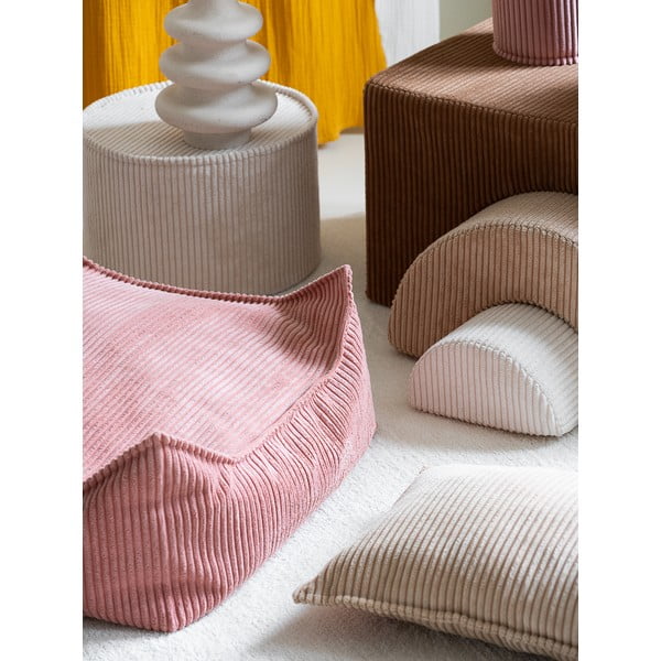 Růžový manšestrový dětský sedací vak Square – Wigiwama-image-2