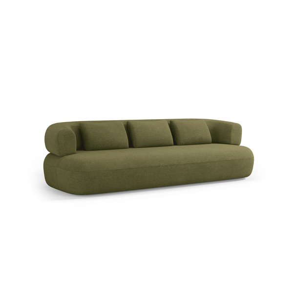 Zelená pohovka z textilie bouclé 226 cm Jenny – Micadoni 