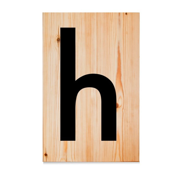Dřevěná cedule Letters H