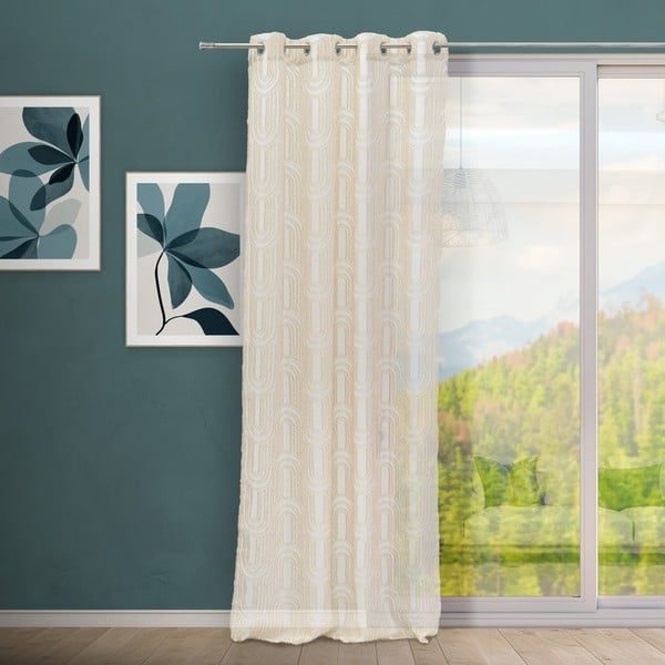 Béžová záclona 140x260 cm Relief Arch – Casa Selección-image-1