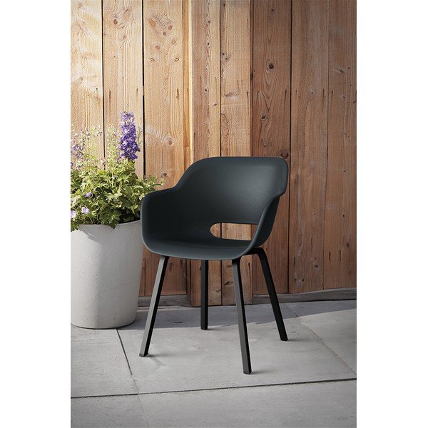 Antracitové kovové/plastové zahradní židle v sadě 2 ks Noa Duo – Keter-image-1