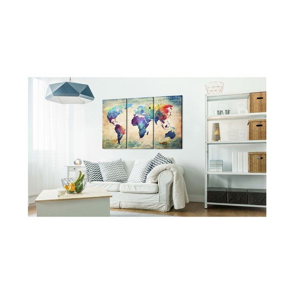 Vícedílný obraz na plátně Bimago Rainbow Map 120 x 80 cm-image-1