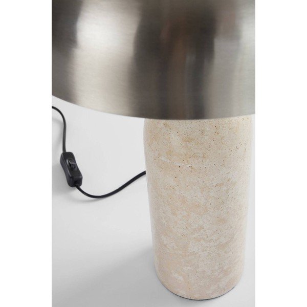 Stolní lampa 
z travertinu
 ve stříbrné barvě (výška 46 cm) Ina – Jotex-image-4
