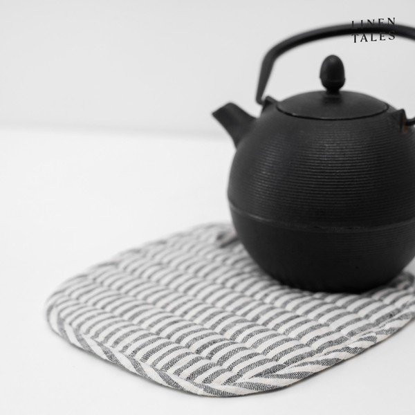 Lněná chňapka Thin Black Stripes – Linen Tales-image-1