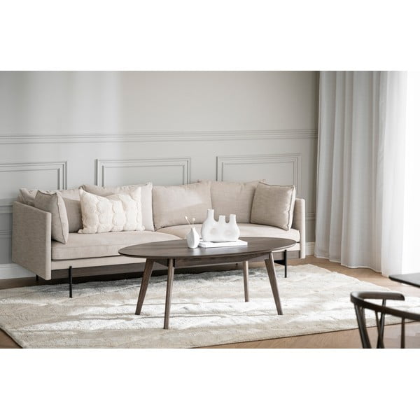 Tmavě hnědý konferenční stolek v dekoru dubu 65x130 cm Yumi – Rowico-image-1