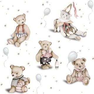 Dětská tapeta Dekornik Teddy Bears from the Attic, 100 x 280 cm