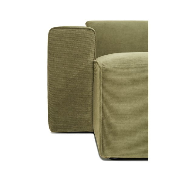 Zelený manšestrový modul pohovky (levý roh) Sting - Scandic-image-4