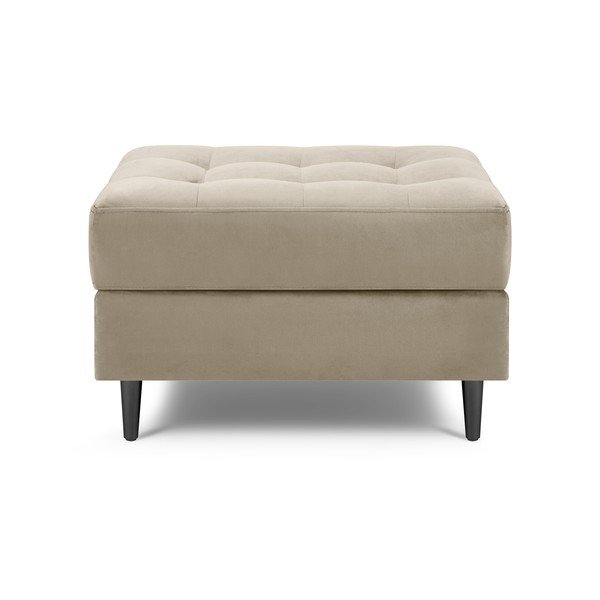 Béžová sametová podnožka Milo Casa Santo-image-1