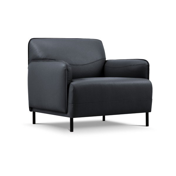 Modré kožené křeslo Windsor & Co Sofas Neso