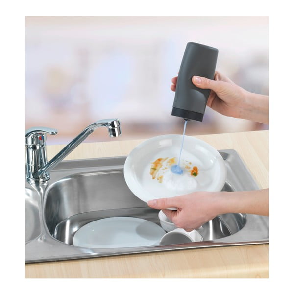 Šedý dávkovač na mycí prostředek Wenko Squeeze, 250 ml-image-4