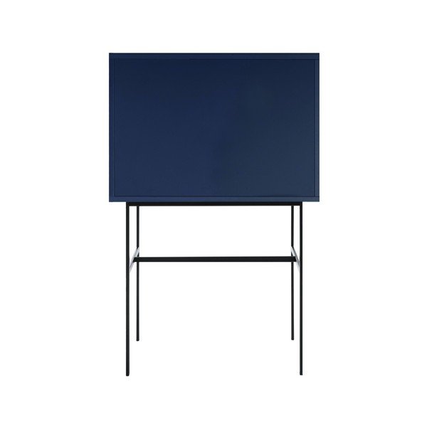 Tmavě modrá vitrína s posuvnými dveřmi 70x109x40 cm Lekko – noo.ma-image-4