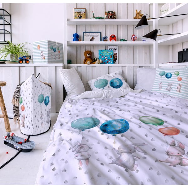 Bavlněné dětské povlečení Butter Kings Flying Bunnies, 100 x 130 cm-image-1