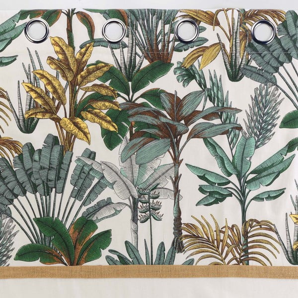 Zeleno-krémový závěs 140x240 cm Balinesia – douceur d'intérieur-image-3