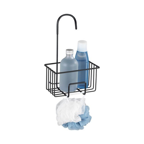 Černá závěsná koupelnová polička z nerezové oceli Milito – Wenko-image-2