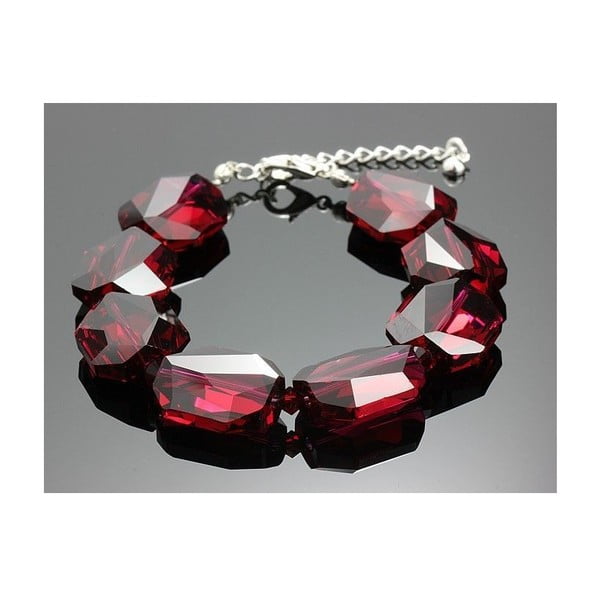 Náramek Swarovski Elements Large Drops Red