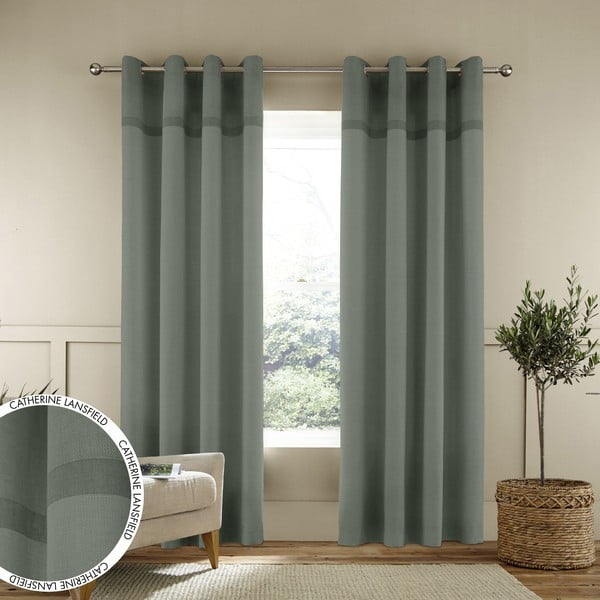 Zelené závěsy v sadě 2 ks 229x168 cm Living Melville - Catherine Lansfield-image-3