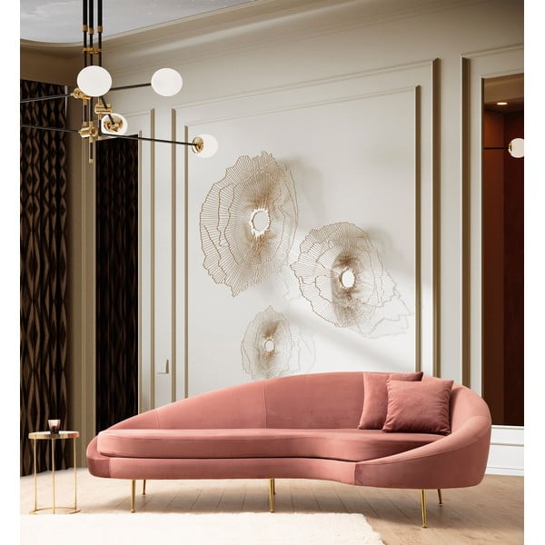 Světle růžová pohovka 255 cm Eses – Artie-image-1