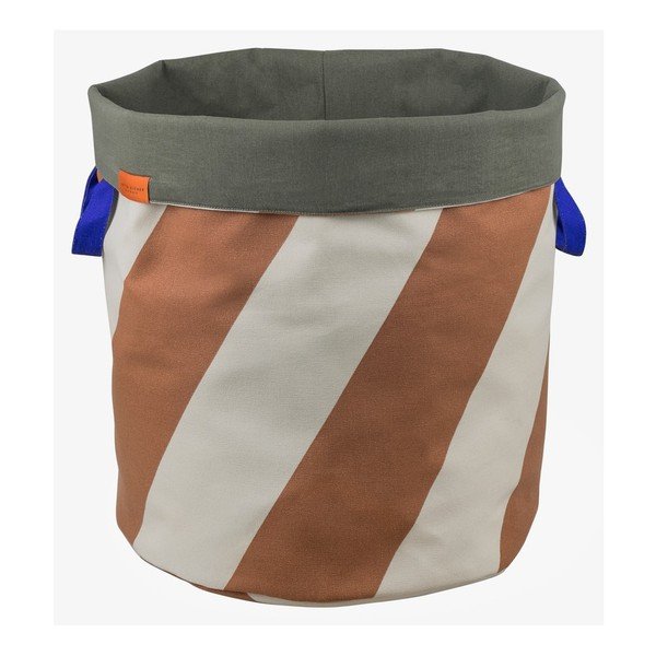 Látkový koš na prádlo v cihlové barvě/krémový 5 l Diagonal – Mette Ditmer Denmark-image-2