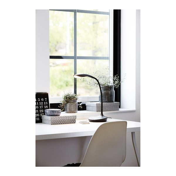 Černá stolní lampička s USB portem Markslöjd Swan-image-3