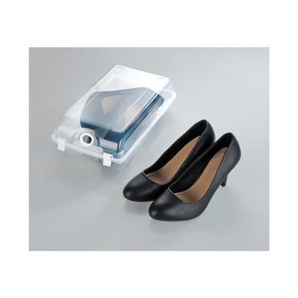 Transparentní úložný box na boty Wenko Smart, šířka 19,5 cm-image-1