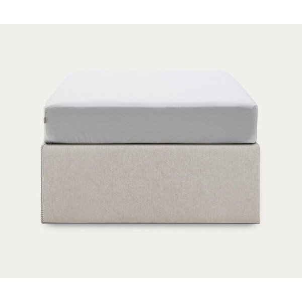 Béžová čalouněná jednolůžková postel s úložným prostorem 90x190 cm Matters – Kave Home-image-4