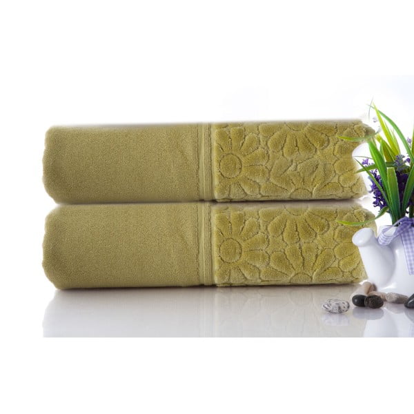 Set dvou ručníků Samba Green, 50x90 cm