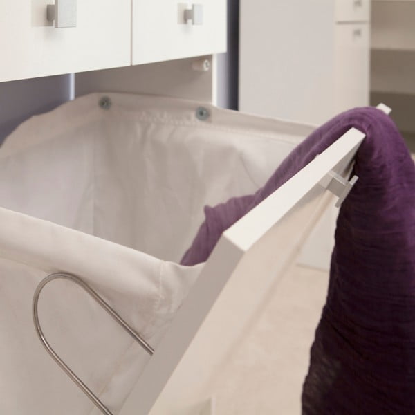 Bílá koupelnová skříňka na prádelní koš Symbiosis Combi, šířka 60 cm-image-4