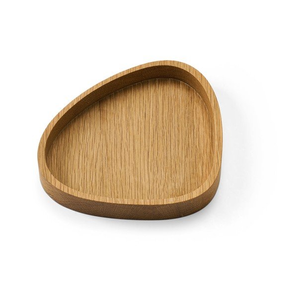 Dekorativní dřevěný úložný box v přírodní barvě 18x16x3 cm Curve M – LIND DNA-image-1