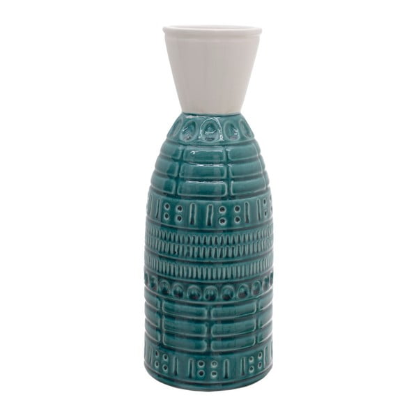Tyrkysová keramická váza InArt Yuana