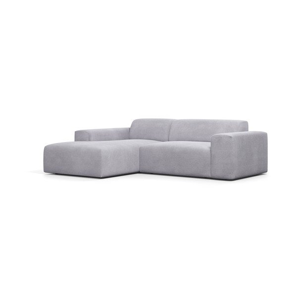 Světle šedá manšestrová rohová pohovka Marie Claire Home Karen, 250 cm, levý roh-image-2
