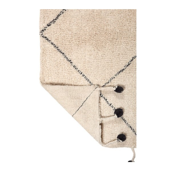 Bavlněný koberec s černými detaily Nattiot Tanvi, 110 x 170 cm-image-3