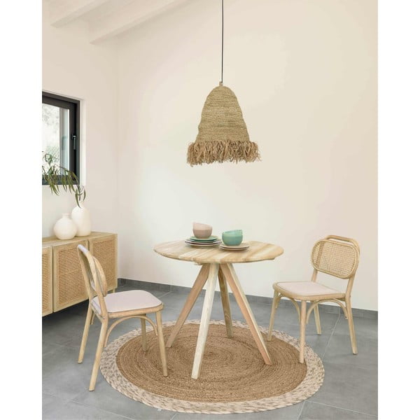 Jídelní židle z dubového dřeva v přírodní barvě Doriane – Kave Home-image-1