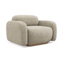 Béžový modul pohovky z textilie bouclé Ailani – Makamii