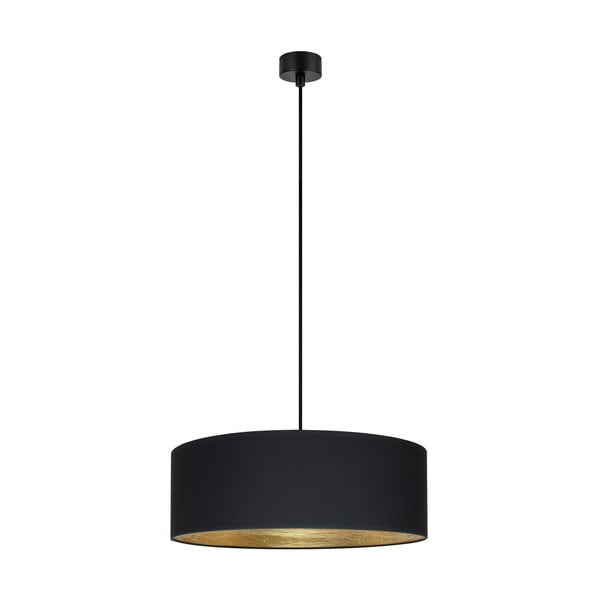 Černé závěsné svítidlo s detailem ve zlaté barvě Sotto Luce Tres XL, ⌀ 45 cm