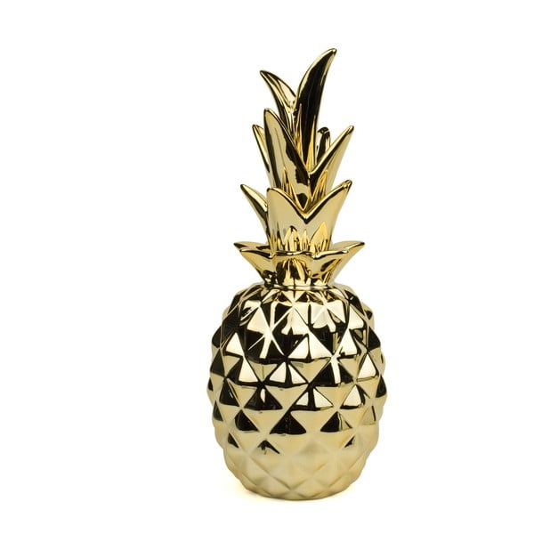 Keramická dekorace Novoform Pineapple, zlatá