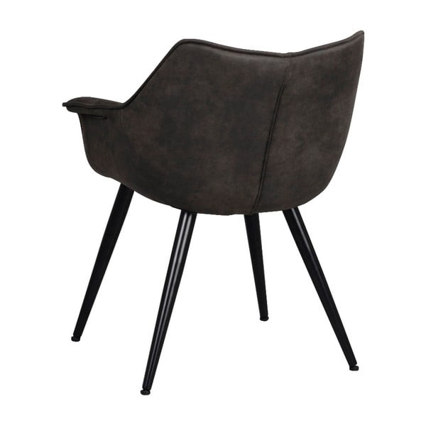 Černá židle s černým kovovým podnožím Rowico Echo-image-3