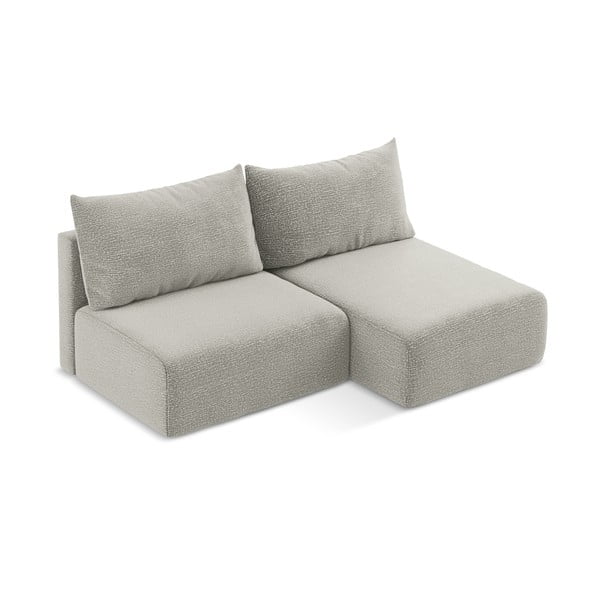 Světle šedá rozkládací/s úložným prostorem rohová pohovka (pravý roh) Kalena – Makamii-image-3