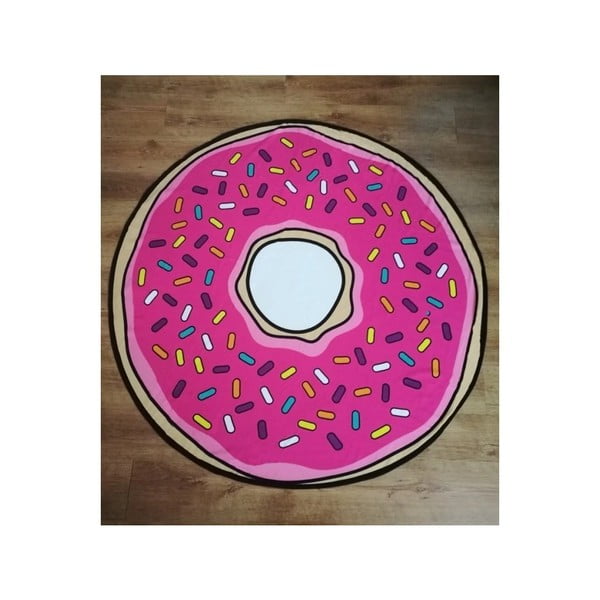 Růžová dětská plážová osuška ø 150 cm Donut – JAHU collections-image-1