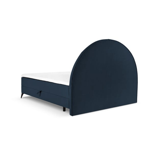 Tmavě modrá boxspring postel s úložným prostorem 180x200 cm Sunset – Cosmopolitan Design-image-3
