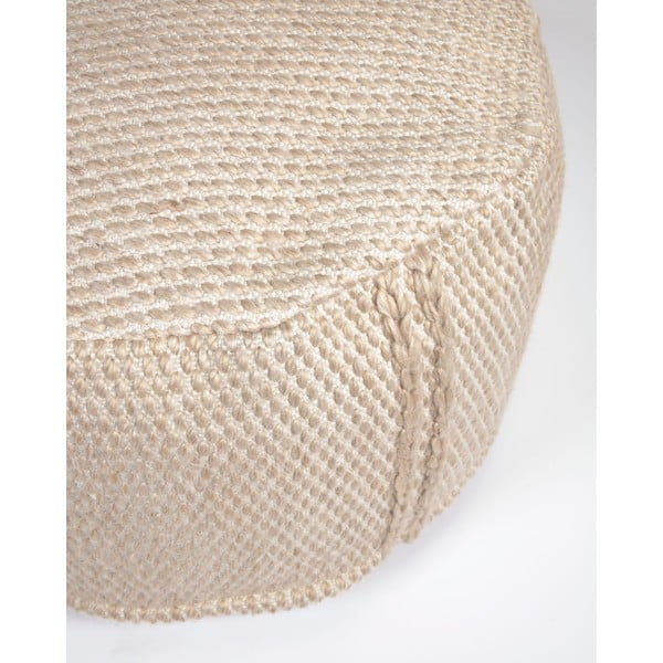 Béžový zahradní puf Kave Home Kaie, ø 62 cm-image-1