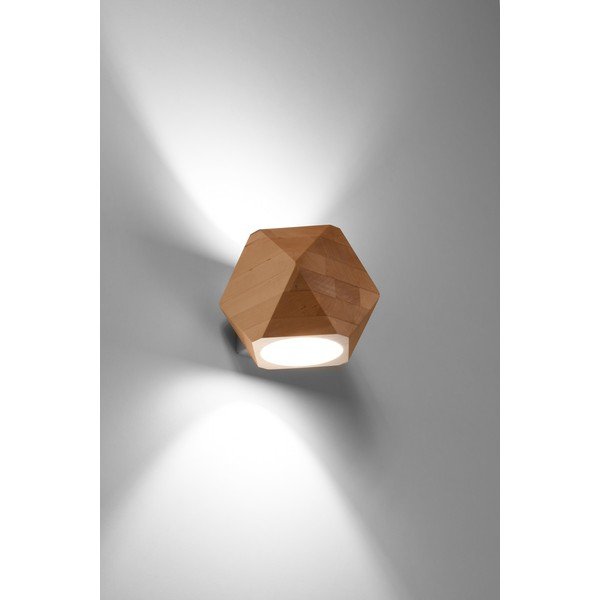 Nástěnné svítidlo z masivního dřeva v přírodní barvě Vige – Sollux-image-1