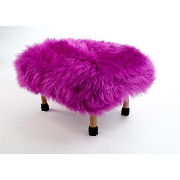 Stolička z ovčí kůže Nia Cerise-image-2